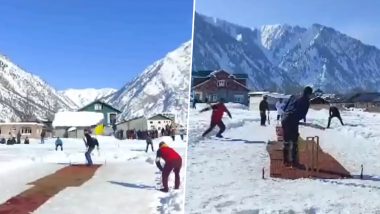 Local People Played Cricket On Snow: जम्मू-कश्मीर के गुरेज घाटी में स्थानीय लोगों ने बर्फ पर खेला क्रिकेट, देखें वीडियो