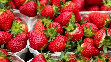 Suspicious Strawberries in Market: पुणे के बाज़ार में लाल पानी वाली स्ट्रॉबेरी दिखीं; FDA ने जन जागरूकता अभियान किया  शुरू किया, देखें वीडियो