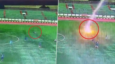 Video- Lightning Kills Player During Football Match: फुटबॉल मैच के दौरान खिलाड़ी पर अचानक गिरी बिजली, पलभर में निकले प्राण; देखें वीडियो