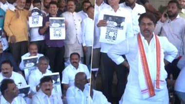 कर्नाटक सरकार के खिलाफ BJP का प्रोटेस्ट, 'पाक समर्थक' नारे लगाने वालों पर कार्रवाई की मांग की- VIDEO