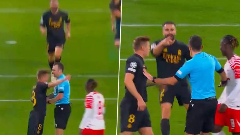 Toni Kroos Getting Angry on Field Video: रियल मैड्रिड के स्टार मिडफील्डर टोनी क्रूज़ को अमादौ हैदारा पर आया गुस्सा, वीडियो हुआ वायरल