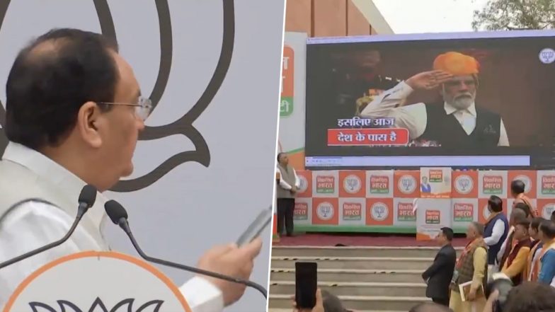 Lok Sabha Election 2024: जेपी नड्डा ने 'विकसित भारत मोदी की गारंटी' रथ को दिखाई हरी झंडी, कहा- जनता के सुझाव संकल्प पत्र में शामिल करेंगे- VIDEO