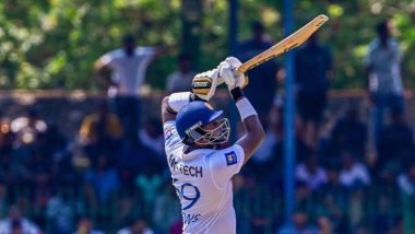 SL vs AFG Only Test Day 2 Stumps: एंजेलो मैथ्यूज और दिनेश चांडीमल ने जड़ा शतक, श्रीलंका ने 212 रन की बढ़त हासिल की