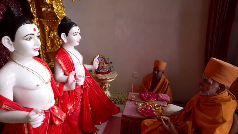 PM Modi Inaugurate BAPS Hindu Temple in Abu Dhabi: यूएई में हिन्दुओं का पहला मंदिर, उद्घाटन से पहले प्रतिष्ठा समारोह शुरू- VIDEO
