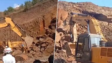 Chhattisgarh Rock Collapse: छत्तीसगढ़ के दंतेवाड़ा में दुखद हादसा, चट्टान धंसने से 4 मजदूरों की दबकर मौत- VIDEO