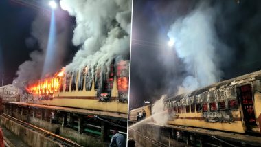 Fire Broke out in Pune Train Coach: पुणे यार्ड में खड़ी ट्रेन के डिब्बे में लगी आग, धू-धूकर जलती आई नजर, कड़ी मशक्कत के बाद पाया गया काबू