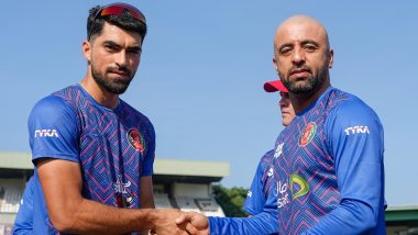 Nephew Hands Test Debut Cap To Uncle: श्रीलंका के खिलाफ वन-ऑफ टेस्ट में भतीजे इब्राहिम ने चाचा नूर अली जादरान को सौंपी अफ़ग़ानिस्तान के लिए डेब्यू कैप, देखें Photo