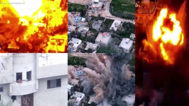 Airstrike Video: इजराइल का खतरनाक बदला! आतंकी ने जिस घर से दागे बम, IDF ने उसे पलभर में किया तबाह, धमाके का वीडियो वायरल