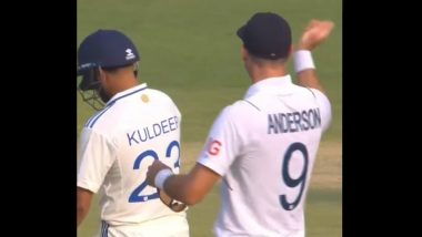 Anderson Taunts Jadeja: रवींद्र जडेजा ने शतकीय पारी के बाद की तलवारबाजी करते हुए मनाया जश्न, जेम्स एंडरसन ने अपने हाथों से इशारा करते हुए कसा तंज, देखें वीडियो