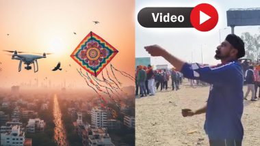 Drones vs Kites: दिल्ली चलो आंदोलन में अनोखा हथियार! ड्रोन से लड़ने के लिए पतंगें उड़ा रहे किसान, देखें वीडियो