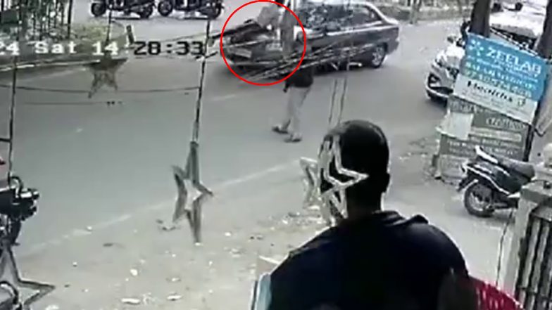 Man Dragged on Car Bonnet: कार से टक्कर मारने के बाद शख्स को बोनट पर 3 KM तक घसीटा, खौफनाक वीडियो आया सामने