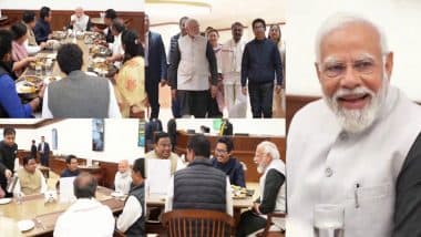 PM Modi Lunch Video: संसद भवन की कैंटीन में पीएम मोदी ने किया लंच, सांसदों के साथ हंसी मजाक करते नजर आए प्रधानमंत्री