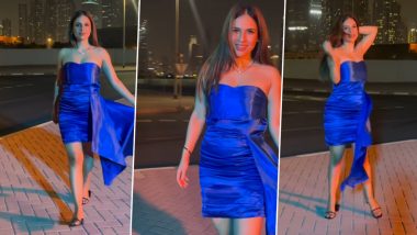भोजपुरी एक्ट्रेस Neha Malik ने ब्लू बॉडीकॉन ड्रेस पहन दुबई की गलियों में बिखेरा जला, यूजर्स हुए घायल (Watch Video)