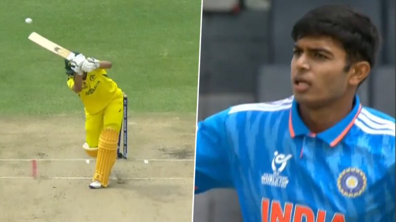 Raj Limbani&nbsp;Bowled Sam Konstas:&nbsp;ICC U19 विश्व कप फाइनल के दौरान शानदार इन-स्विंगर के साथ&nbsp;राज लिम्बानी ने ऑस्ट्रलियाई बल्लेबाज सैम कोन्स्टा को किया आउट, देखें वीडियो