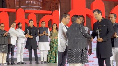 Ranbir Kapoor मुंबई में लोकमत महाराष्ट्रियन ऑफ द ईयर के सर्वश्रेष्ठ अभिनेता के पुरस्कार से हुए सम्मानित, सीएम एकनाथ शिंदे ने भी रहे मौजूद (Watch Video)