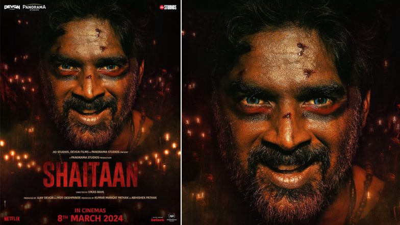 Shaitaan: 'शैतान' बने आर माधवन का फर्स्ट लुक पोस्टर हुआ जारी, 8 मार्च सिनेमाघरों से निकलेगी चीख (View Pic)