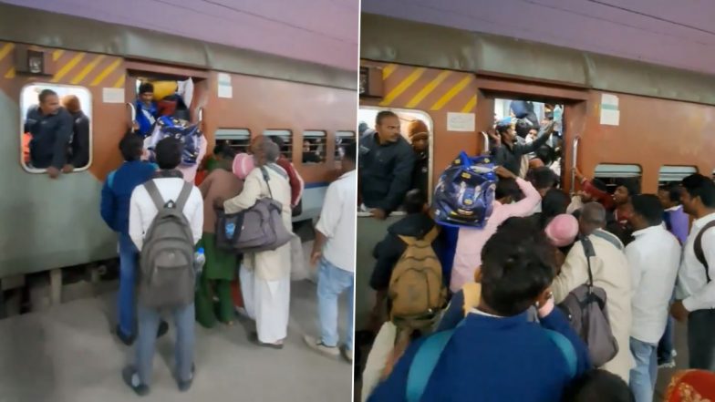 Viral Video: खचाखच भरी ट्रेन के टॉयलेट में घुसकर सफर करते दिखे यात्री, हैरान करने वाला वीडियो हुआ वायरल