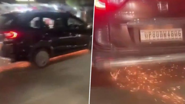 Car Drags Bike in Bhubaneswar: भुवनेश्वर में तेज रफ़्तार कार का कहर, बाइक को टक्कर मारने के बाद करीब 1 KM तक घसीटा, वीडियो कैमरे में कैद