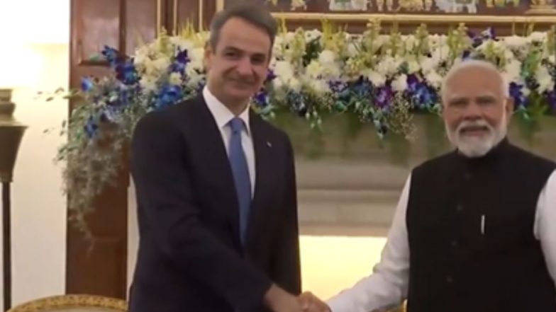 Greece PM Visit India: भारत आए ग्रीस के पीएम मित्सोटाकिस, मोदी से की द्विपक्षीय बातचीत- VIDEO