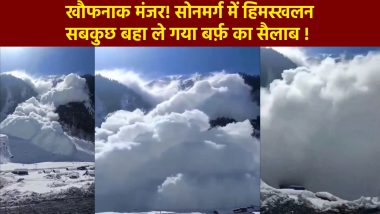 Sonamarg Avalanche Video: बर्फ का सैलाब! सोनमर्ग में भयानक हिमस्खलन, एवलांच का वीडियो देख दहल उठेंगे आप