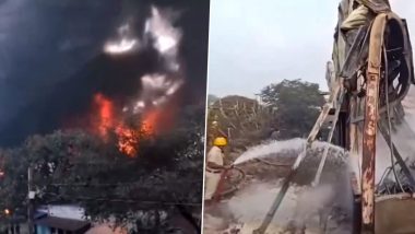 Fire in West Bengal: पश्चिम बंगाल के आसनसोल में एक फैक्ट्री में लगी भीषण आग, दमकल की टीम काबू पाने की कोशिश में जुटी- VIDEO