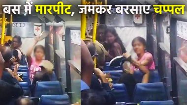 Women Fight in Bus: चलती बस में चप्पलों की बरसात! खिड़की खोलने को लेकर 2 महिलाओं के बीच हुई मारपीट, वीडियो वायरल