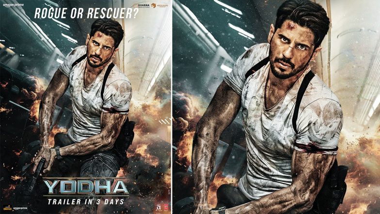 Yodha Trailer Update: सिद्धार्थ मल्होत्रा स्टारर 'योद्धा' का ट्रेलर 29 फरवरी को होगा रिलीज, नए पोस्टर के साथ एक्टर ने किया ऐलान (View Pic)