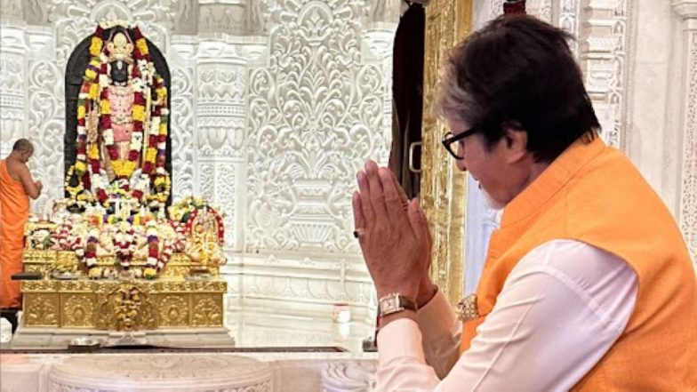 रामलला की भक्ति में डूबे Amitabh Bachchan, दूसरी बार अयोध्या पहुंचे, शेयर की तस्वीर