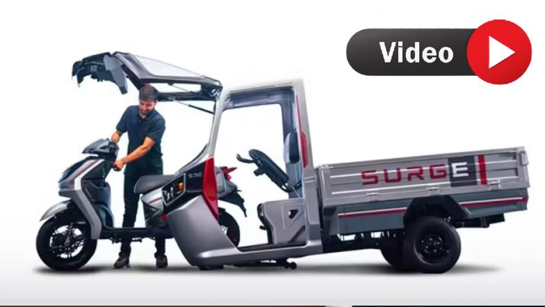 VIDEO: गजब का चमत्कार! 3 मिनट में ऑटो से बाइक में बदल जाता है ये वाहन, Hero की 'Surge S32' ने किया हैरान