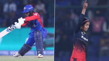 DC-W vs RCB-W 17th Match: दिल्ली कैपिटल्स ने रॉयल चैलेंजर्स बैंगलोर को दिया 182 रन का लक्ष्य, जेमिमाह रोड्रिग्स ने खेली अर्धशतकीय पारी; श्रेयंका पाटिल ने चटकाए चार विकेट