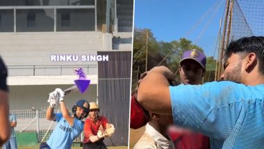 Rinku Singh in a Heartwarming Gesture: KKR के प्रशिक्षण सत्र के दौरान रिंकू सिंह के शॉट से घायल हुआ बच्चा, टोपी पर हस्ताक्षर कर जीत लिया दिल