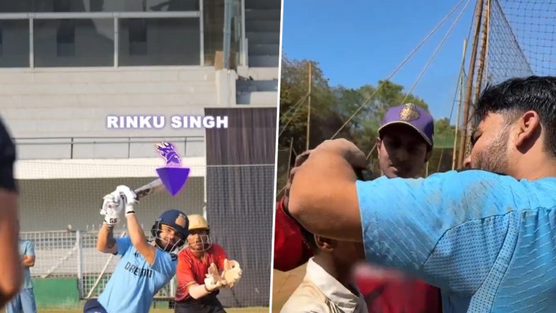 Rinku Singh in a Heartwarming Gesture: KKR के प्रशिक्षण सत्र के दौरान रिंकू सिंह के शॉट से घायल हुआ बच्चा, टोपी पर हस्ताक्षर कर जीत लिया दिल