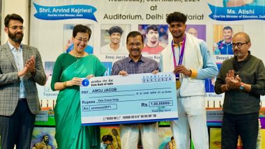 सीएम केजरीवाल ने दिल्ली के 11 खिलाड़ियों और उनके कोचों को किया सम्मानित, 19वें एशियाई खेल में जीते थे मेडल