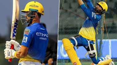 CSK Players Spotted Sweating Out in Nets: रुतुराज गायकवाड़, रवींद्र जडेजा और अन्य खिलाड़ियों  नेट्स में बहाया पसीना, देखें तस्वीरें