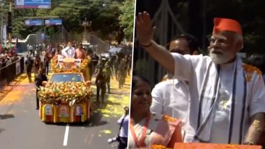 PM Modi Showered With Flower Petals In Palakkad: केरल के पलक्कड़ में रोड शो के दौरान पीएम नरेंद्र मोदी पर की गई फूलों की वर्षा, देखें वीडियो