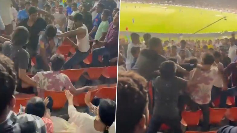 IPL 2024- MI and Gujarat Fans Fight: नरेंद्र मोदी स्टेडियम में गुजरात टाइटंस और मुंबई इंडियंस मैच के दौरान हुई झड़प, प्रशंसकों ने एक-दूसरे पर बरसाए मुक्के, देखें वीडियो