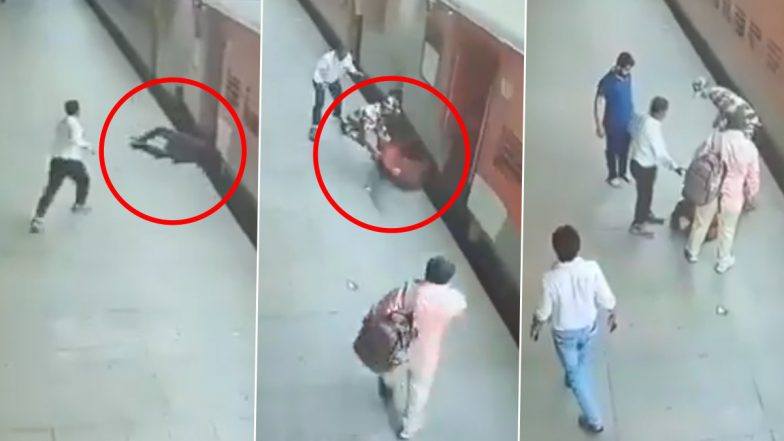Pune Rail Accident: पुणे में चलती ट्रेन पर चढ़ने की कोशिश में गिरा युवक, सुरक्षाकर्मी ने बचाई जान- VIDEO