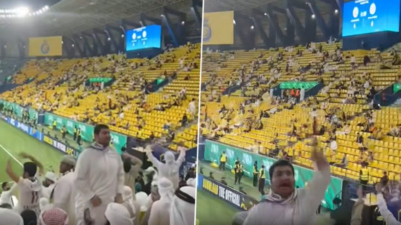 Al-Ain Fans With &lsquo;Messi, Messi&rsquo; Chants: क्रिस्टियानो रोनाल्डो के अल-नासर के खिलाफ मैच से पहले अल-ऐन के प्रशंसक 'मेसी, मेसी' के नारे लगाए, देखें वीडियो