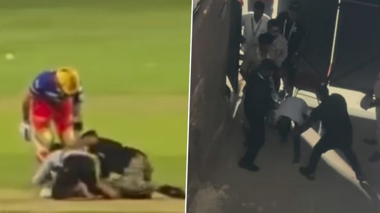 Video: विराट कोहली के पैर छूने के लिए पिच पर घुसने वाले प्रशंसक की सुरक्षा अधिकारियों ने पिटाई की, वीडियो वायरल