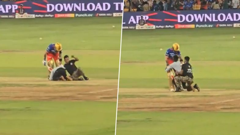IPL 2024: बेंगलुरु और पंजाब के मैच के दौरान फैन ने सुरक्षा तोड़कर विराट कोहली के छुए पैर, वीडियो हुआ वायरल