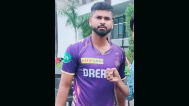 KKR New Jersey For IPL 2024: आईपीएल से पहले कोलकाता नाईटराइडर्स की नई जर्सी में दिखे कप्तान श्रेयस अय्यर, देखें तस्वीर