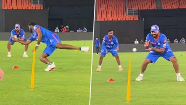 MI Practice Session: IPL 2024 से पहले मुंबई इंडियंस की अभ्यास सत्र के दौरान Rohit Sharma ने की जसप्रीत बुमराह के कलाबाजी कैच की सराहना