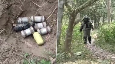 West Bengal: पश्चिम बंगाल के सागरपाड़ा इलाके में सॉकेट से भरा बमों का एक बैग बरामद, मचा हड़कंप- VIDEO