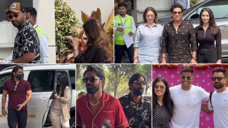 Anant Ambani और Radhika Merchant के प्री-वेडिंग सेरमोनी में शामिल होने पहुंचे रोहित शर्मा, MS धोनी, सचिन तेंदुलकर समेत टीम इंडिया के कई स्टार, देखें Video
