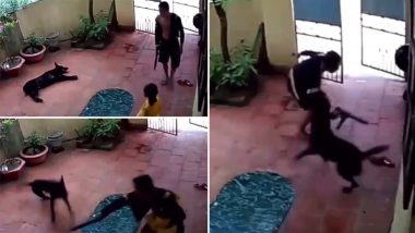 गन दिखाकर बच्ची को किडनैड करने की कोशिश करने लगा शख्स, पालतू कुत्ते ने ऐसे बचाई उसकी जान (Watch Viral Video)