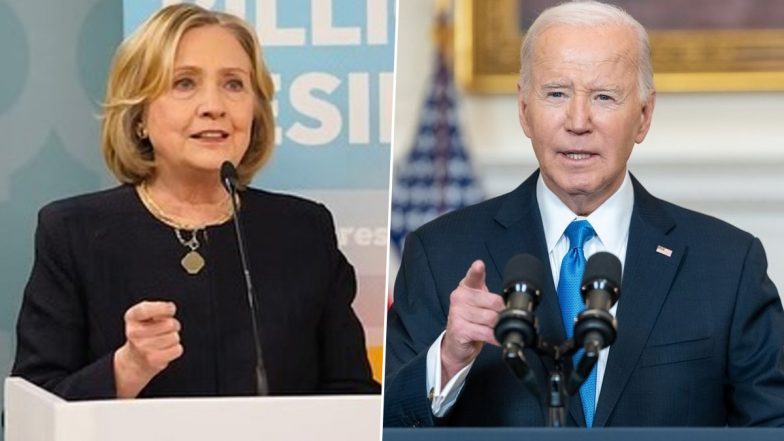 Hillary Clinton On&nbsp;Joe Biden's Age:&nbsp;हिलेरी क्लिंटन ने जनता से अमेरिकी राष्ट्रपति जो बिडेन के उम्र से ऊपर उठकर वोट करने की आग्रह की, देखें वीडियो