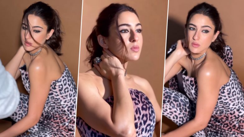 Sara Ali Khan ने शेयर किया स्टाइलिश फोटोशूट का वीडियो, एनिमल प्रिंटेड ड्रेस में बढ़ाया पारा (Watch Video)