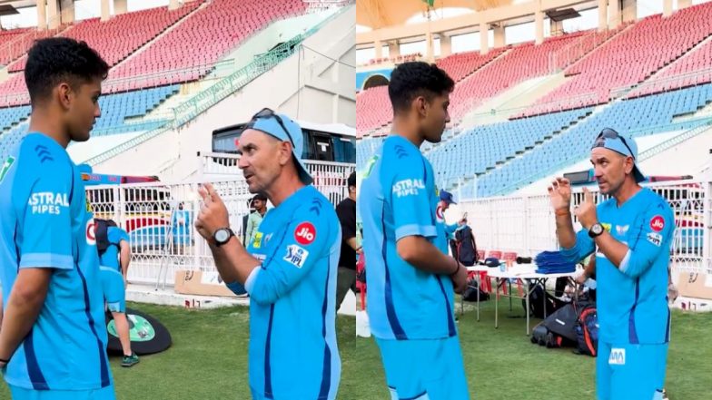 Justin Langer MasterClass To Arshin Kulkarni: LSG के हेड कोच जस्टिन लैंगर ने IPL से पहले युवा अर्शिन कुलकर्णी को दी तकनीकी सलाह, देखें वीडियो