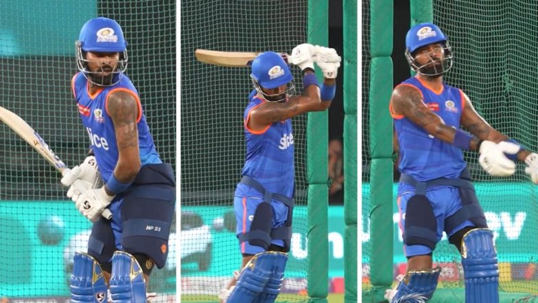 GT के खिलाफ IPL 2024 मैच से पहले MI नेट्स में Hardik Pandya ने खेला राशिद खान की फेमस 'नो-लुक' शॉट, देखें वीडियो