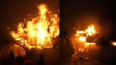 Indore Factory Fire Video: इंदौर में स्याही बनाने वाली फैक्ट्री में लगी भीषण आग, कई विस्फोट भी हुए, देखें वीडियो